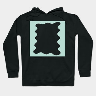 Abstract Squiggle Frame in mint green Hoodie